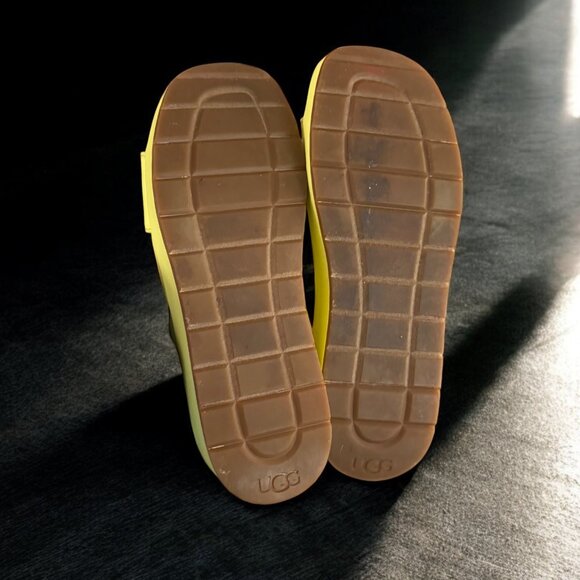 UGG Lennox Yellow Chunky Ankle Strap Wedge Platform Sandals Womens 6 - Picture 6 of 6